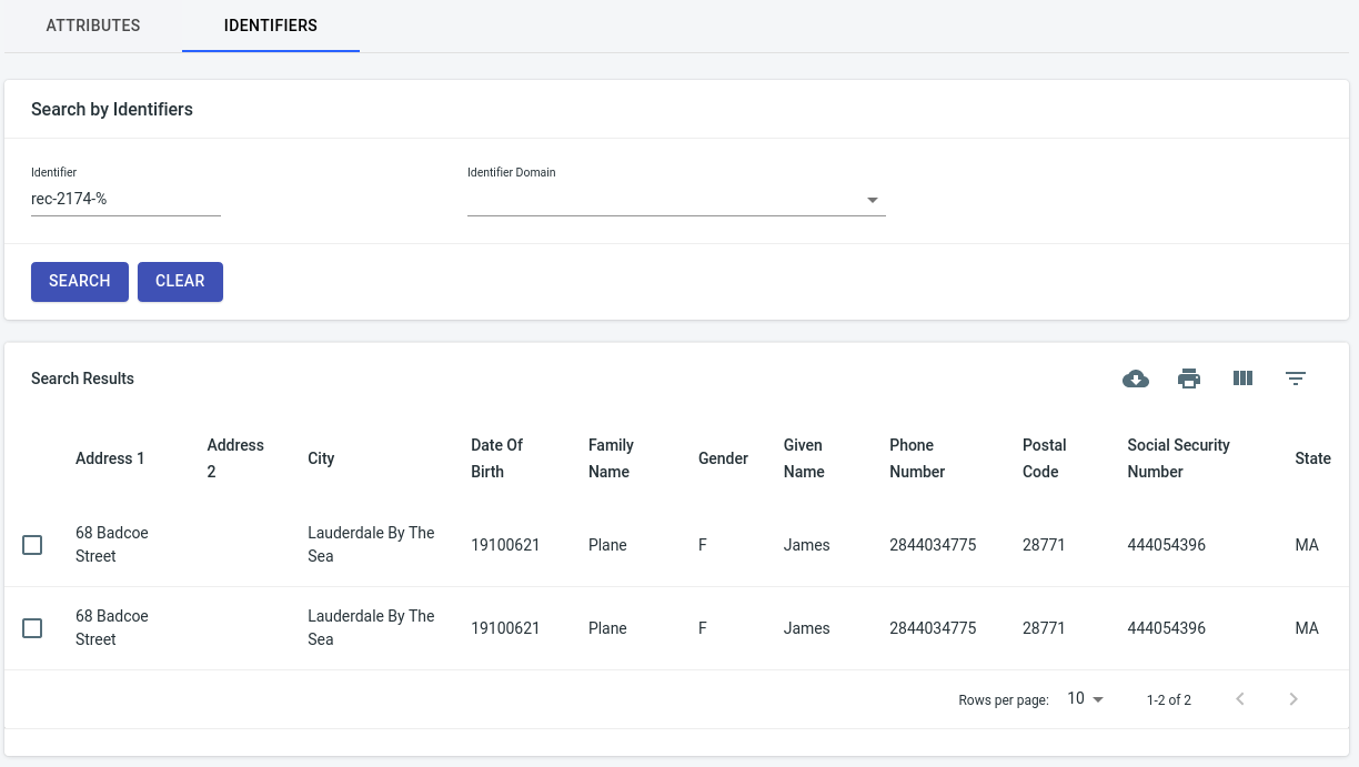 Search Page screenshot