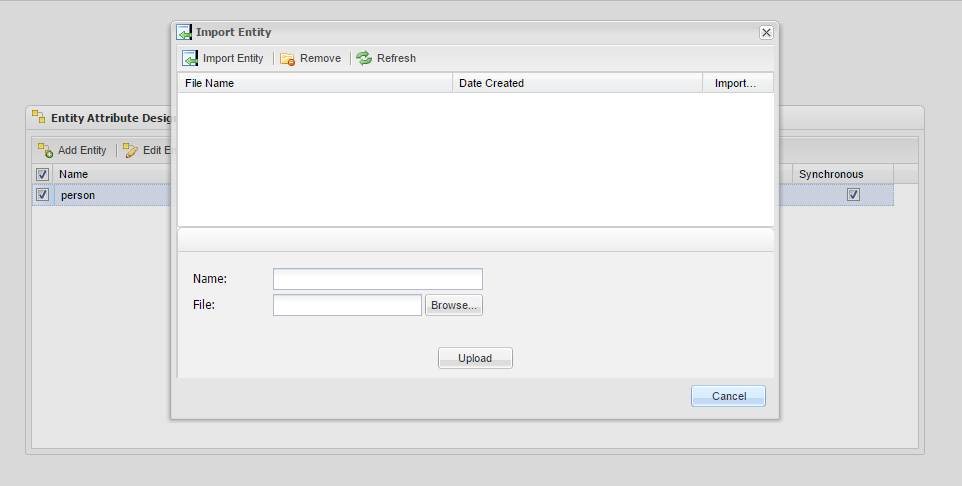 Import Entity screenshot