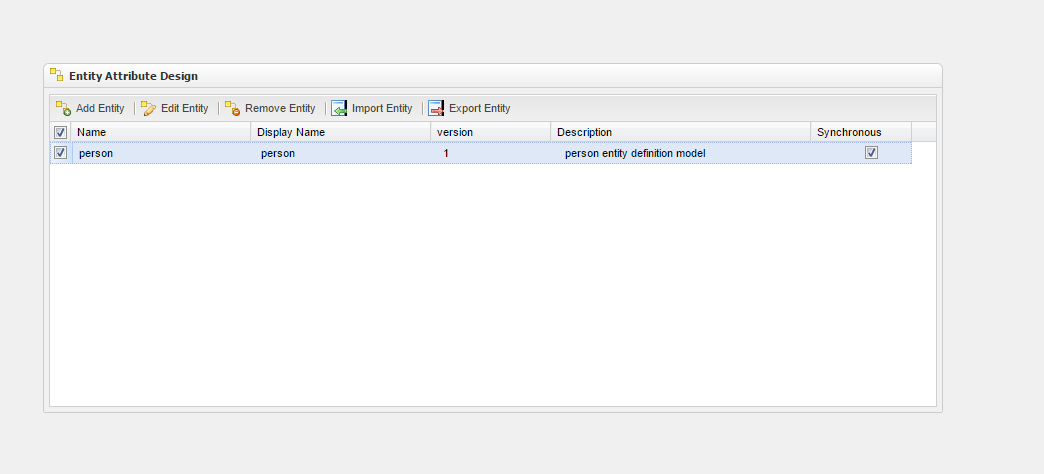 Edit Entity Model screenshot