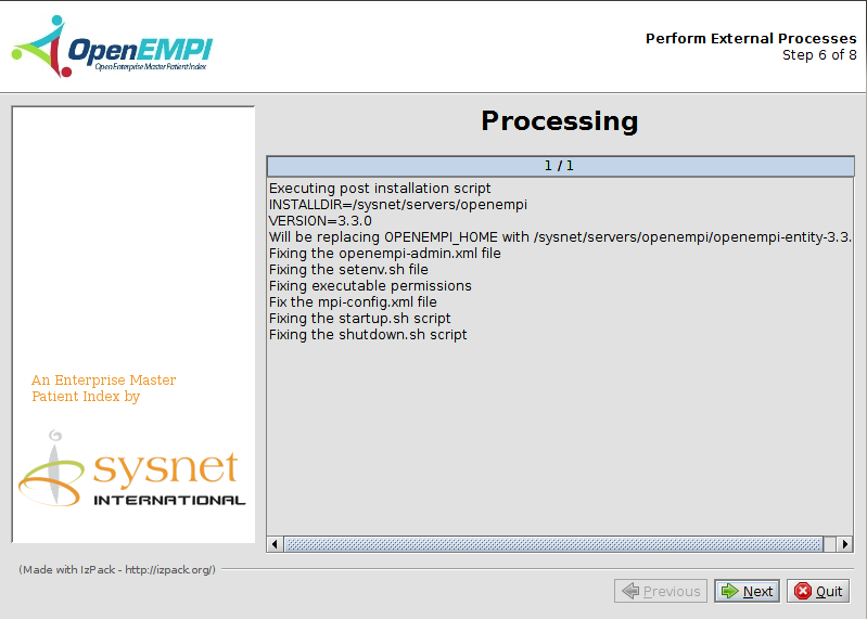 Installation using the Installer screenshot