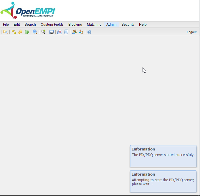 Start PIX/PDQ Server screenshot