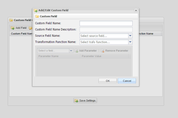 Custom Field Configuration screenshot