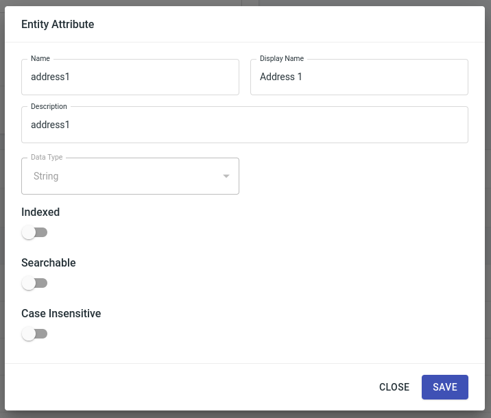 Entities Page screenshot